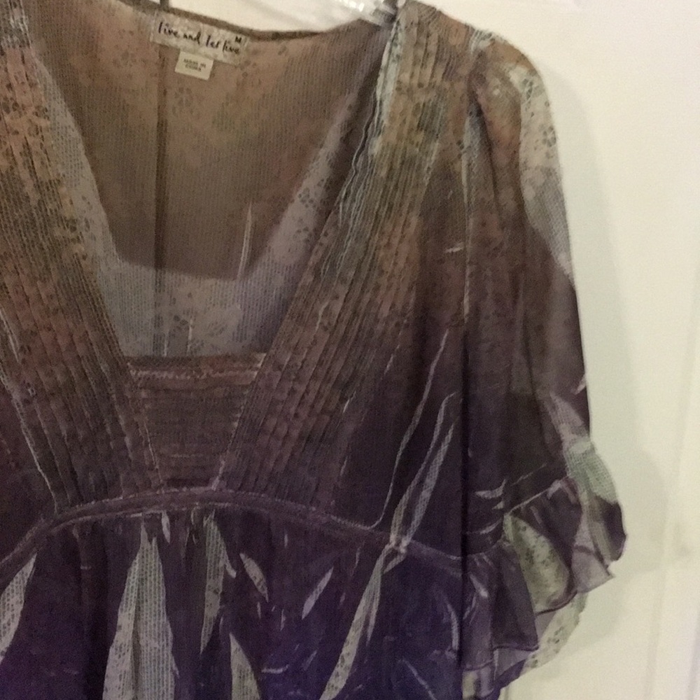 Live And Let Live Semisheer Top W/Ruffles